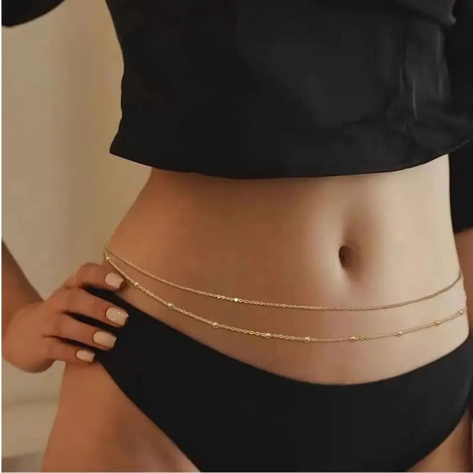 HipHop คู่ชั้น Belly Chains สํ - Body Jewelry Bra บทวิจารณ์และราคา