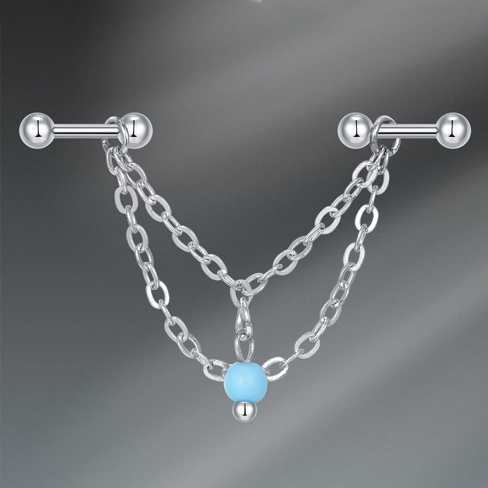 ต่างหูแบบแท่งเหล็กอุตสาหกรรม 1 - Body Jewelry Cartilage Earrings บทวิจารณ์และราคา