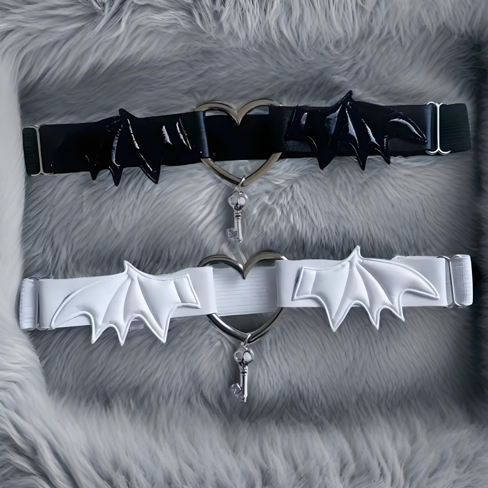 Gothic Harajuku หัวใจสีดําปีกข - Body Jewelry Leg Chain บทวิจารณ์และราคา