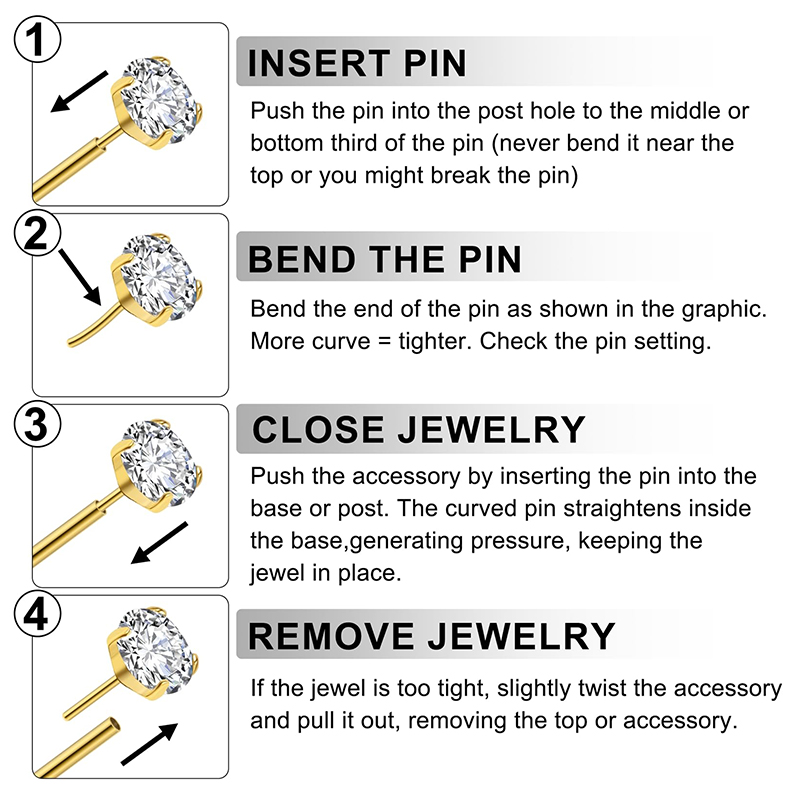แหวนเจาะจมูก/หู/ริมฝีปาก/กระดู - Body Jewelry Surgical Steel บทวิจารณ์และราคา