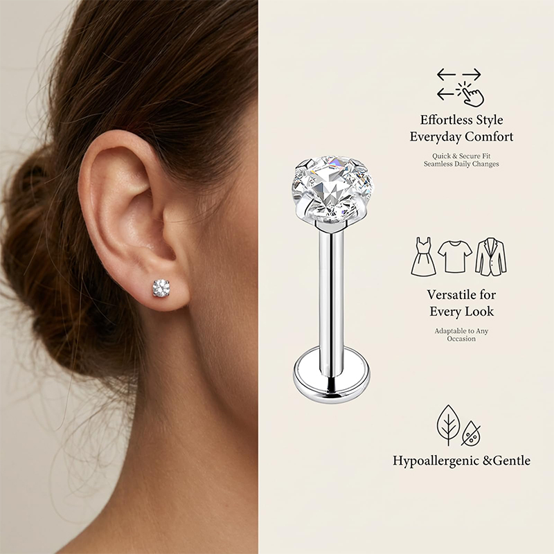 แหวนเจาะจมูก/หู/ริมฝีปาก/กระดู - Body Jewelry Surgical Steel บทวิจารณ์และราคา